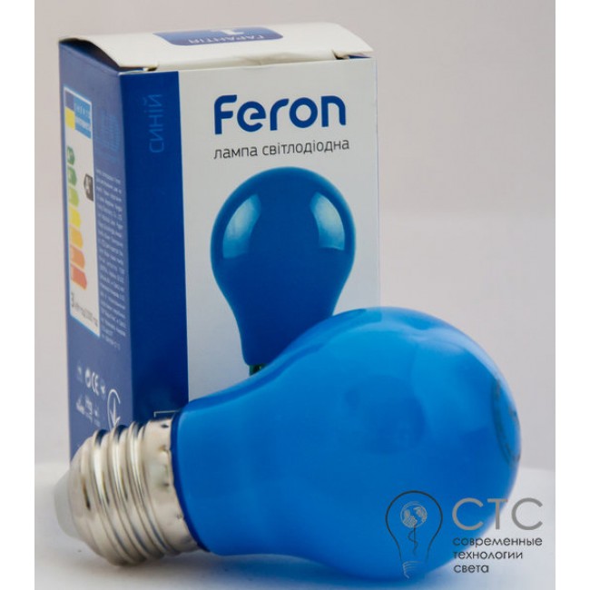 Светодиодная лампа Feron LB-375 3W E27 синяя