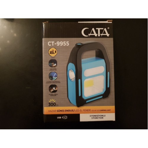 Ліхтар акумуляторний CATA CT-9955 із сонячною панеллю+Powerbank - фото 2