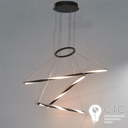 Светодиодная люстра Powerlux PW21850 BK 21W 3000К Art-Spiral - фото 3