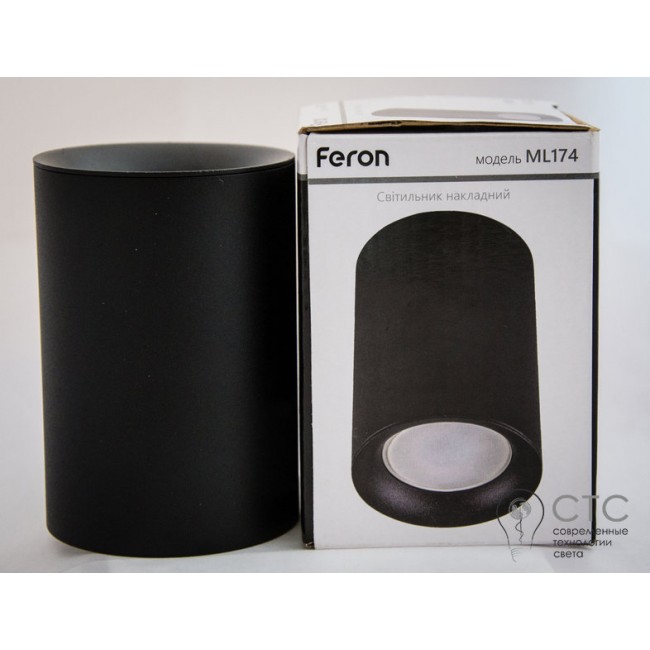 Світильник Feron ML174 без лампи MR16/GU10 чорний