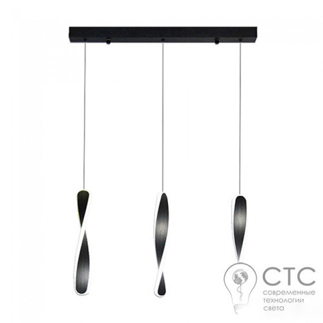 Светодиодная люстра Powerlux PW21867 BK 24W 3000К Art-Spiral