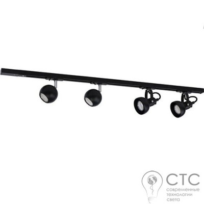 Шинопровід 1м 1 фаза TK Lighting 4045 Tracer Black набір з 1 шт.