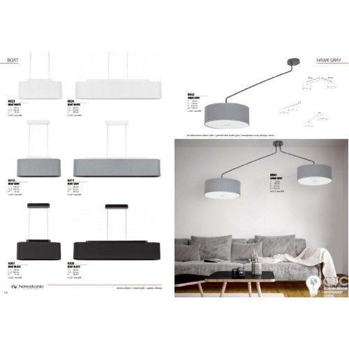 Люстра Nowodvorski 6541 Hawk Gray - фото 4