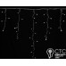 Гирлянда внешняя ICICLE красная кабель чёрный 