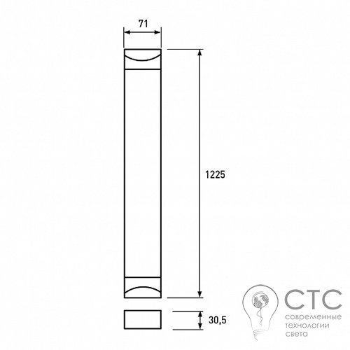 Світлодіодний світильник EUROLAMP FX 34W 4000К (1.2m) - фото 3