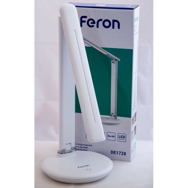 Настольный светильник Feron DE1728 9W  белый 