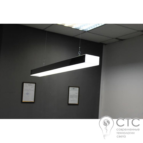 Подвесной светодиодный светильник Electrotorg Ice Steel 110W IP54 1000х220 мм - фото 1