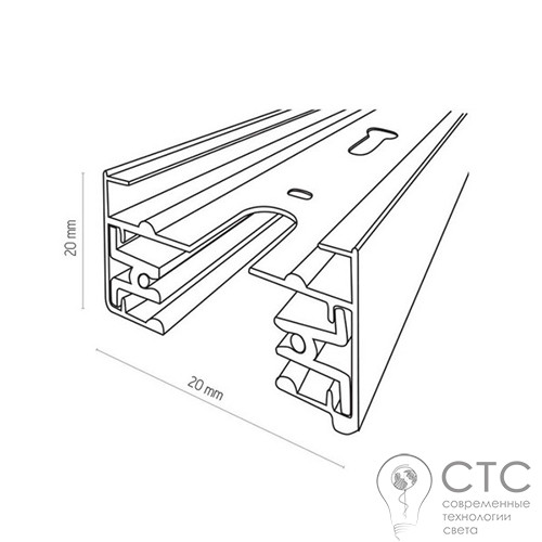 Шинопровод 2м 1 фаза TK Lighting 4143 Tracer Black - фото 2