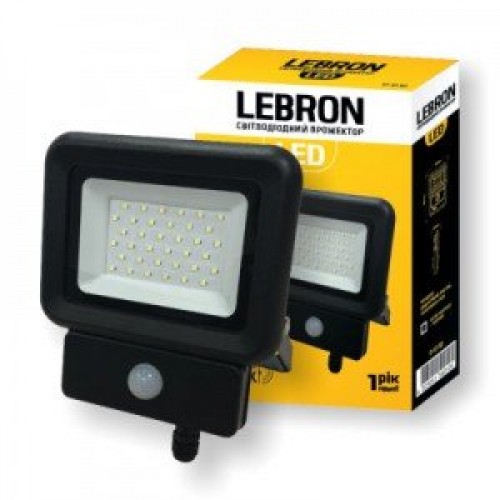 Світлодіодний прожектор Lebron 10W-6500K із датчиком руху - фото 1