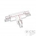 Т-з'єднання 3 фази Nowodvorski 8236 Track CTLS Power T Connector Left 2 (T-L2)