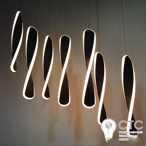 Світлодіодна люстра Powerlux PW21942 BK 56W 3000К Art-Spiral - фото 3
