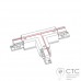 Т-з'єднання 3 фази Nowodvorski 8243 Track CTLS Power T Connector Left 1 (T-L1)