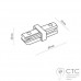 Конектор прямий TK Lighting 4067 Tracer White