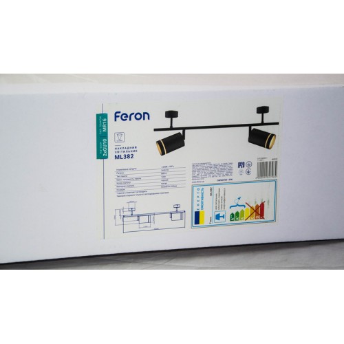 Светильник Feron ML382 2xMR16/GU10 черный - фото 1
