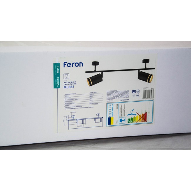 Светильник Feron ML382 2xMR16/GU10 черный