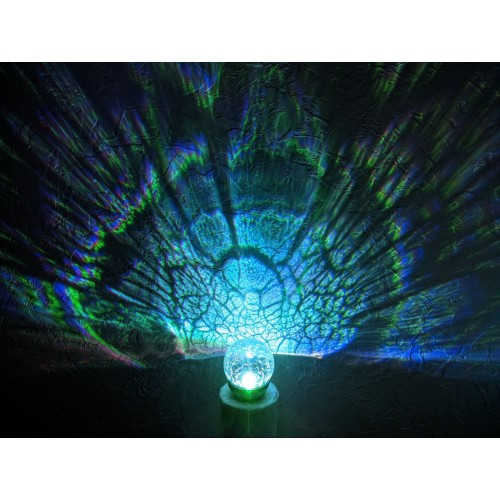 Грунтовий світильник PL130 сонячна батарея 8*8*38 см скло шар RGB - фото 6
