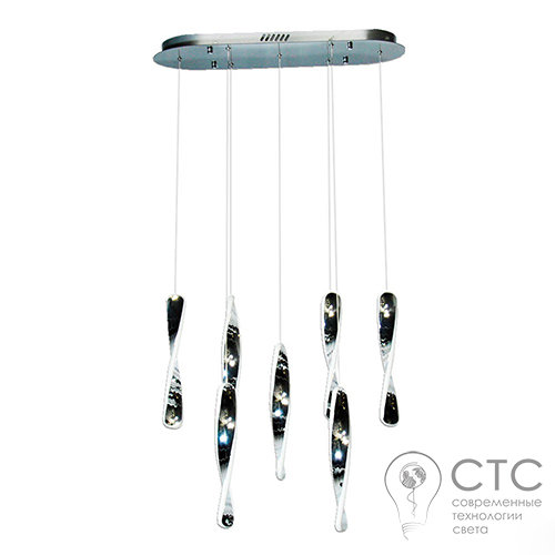 Светодиодная люстра Powerlux PW219459 CH 56W 3000К Art-Spiral - фото 1