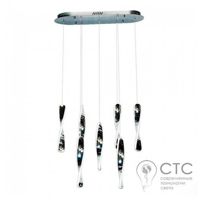 Светодиодная люстра Powerlux PW219459 CH 56W 3000К Art-Spiral
