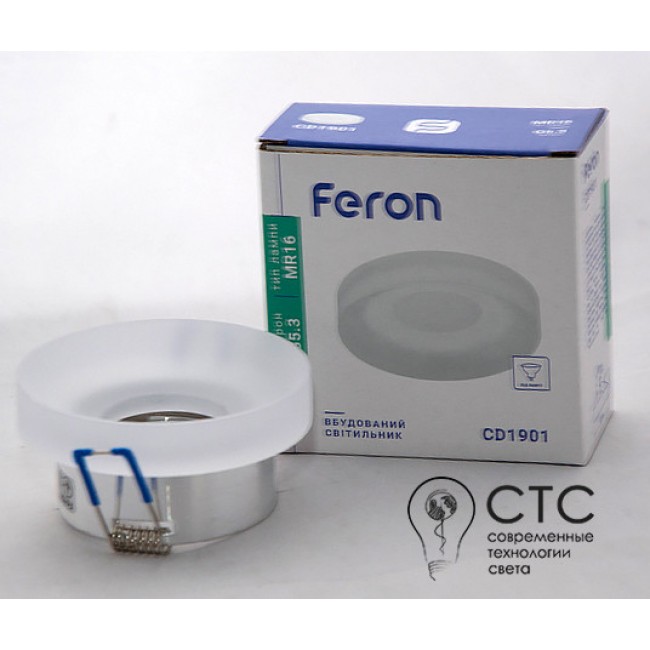 Встраиваемый светильник Feron CD1901 G5.3 белый матовый