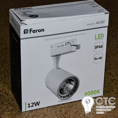 Светодиодный трековый светильник Feron AL100 12W 4000K белый - фото 3