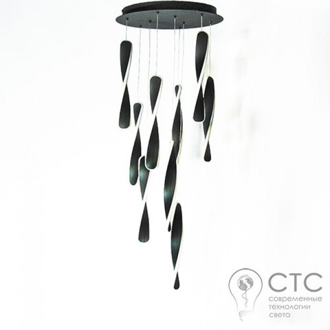 Светодиодная люстра Powerlux PW21966 BK 72W 3000К Art-Spiral