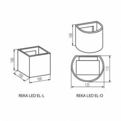 Настенный светильник Kanlux REKA LED EL 7W-L-GR 28990 - фото 3