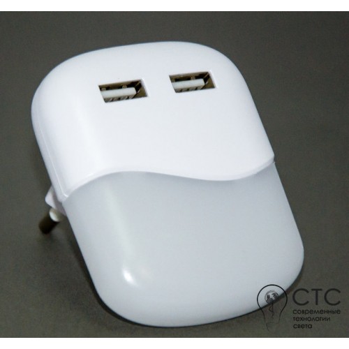 Светодиодный ночной светильник Feron FN1123 квадрат белый с USB - фото 5