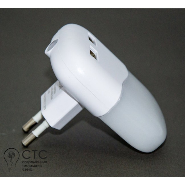 Светодиодный ночной светильник Feron FN1123 квадрат белый с USB