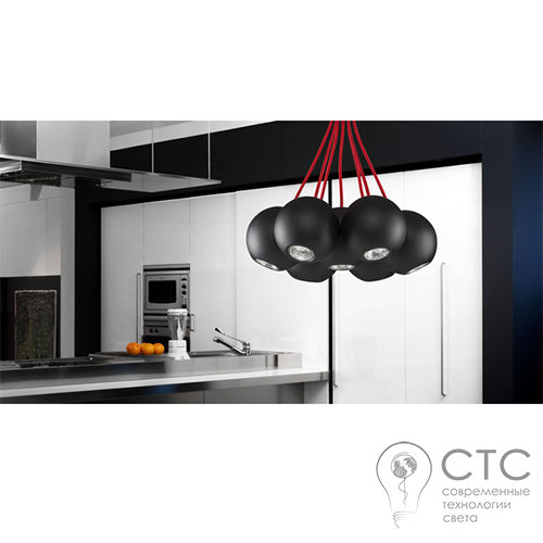 Люстра Nowodvorski 6148 Bubble Black-Red - фото 2