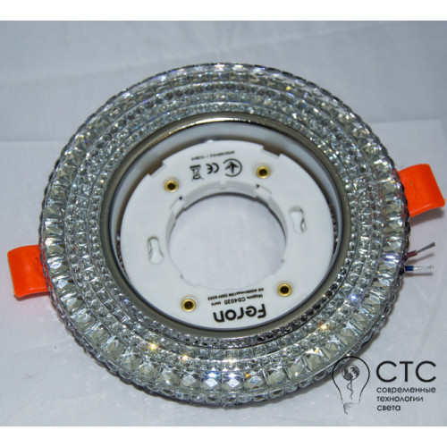Вбудований світильник Feron CD4020 з led-підсвічуванням прозорий - фото 2
