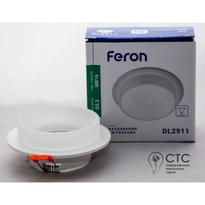 Встраиваемый светильник Feron DL2911 MR16 G5.3 круг белый матовый