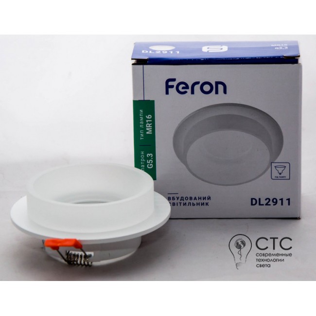 Встраиваемый светильник Feron DL2911 MR16 G5.3 круг белый матовый