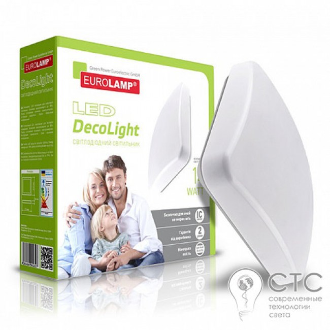 Светодиодный светильник EUROLAMP Decolight 14W 4000K квадрат