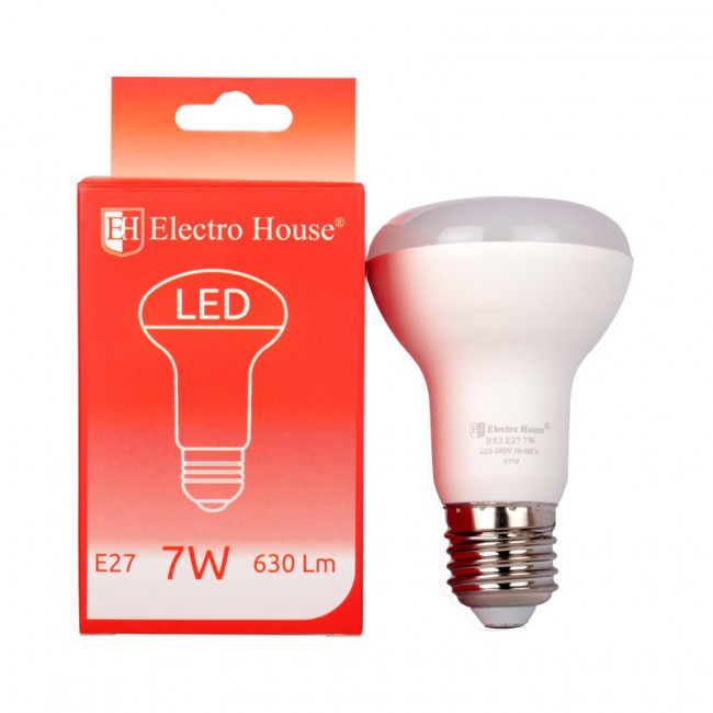 LED лампа E27 4100K / 7W 630Lm /220° R63