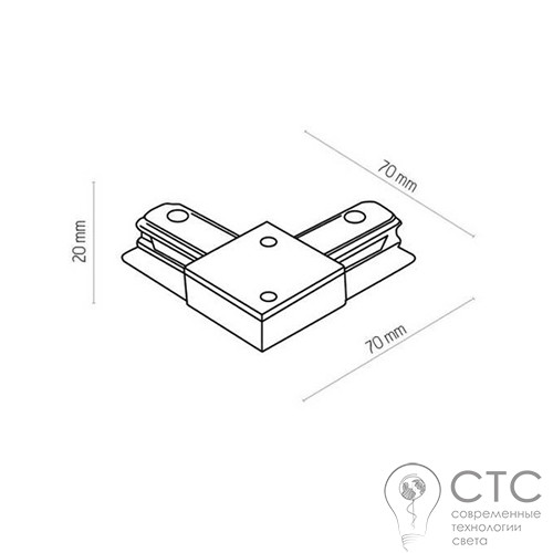 Коннектор угловой TK Lighting 4070 Tracer Black - фото 2