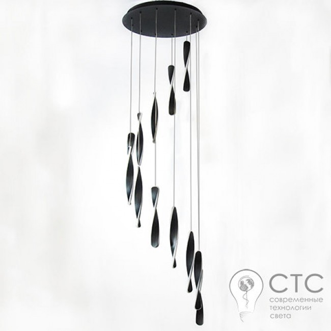 Светодиодная люстра Powerlux PW21997 BK 96W 3000К Art-Spiral
