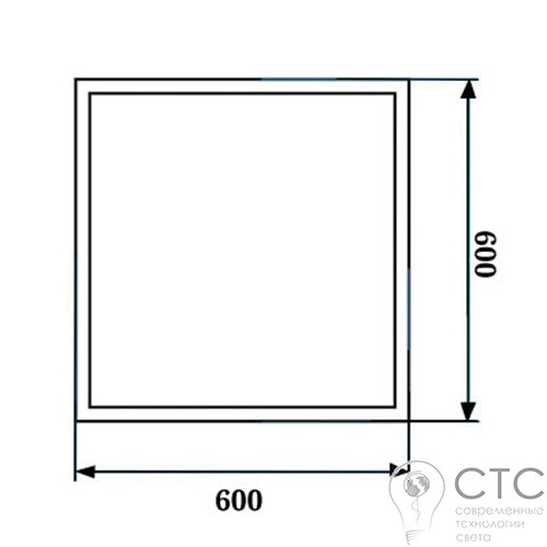 Светодиодный светильник Powerlux 36W LED 600х600 4500К OPAL - фото 2