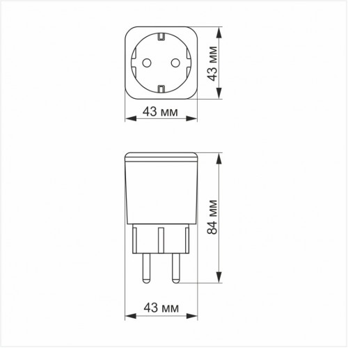 Умная розетка 1 слот WiFi VF-WP100 - фото 2