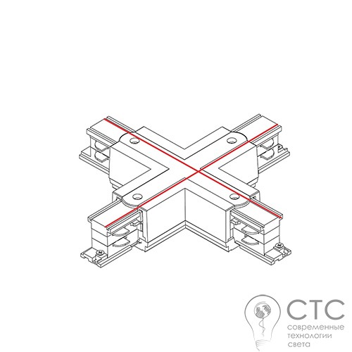 Х-соединение 3 фазы Nowodvorski 8702 Track CTLS Power X Connector - фото 2