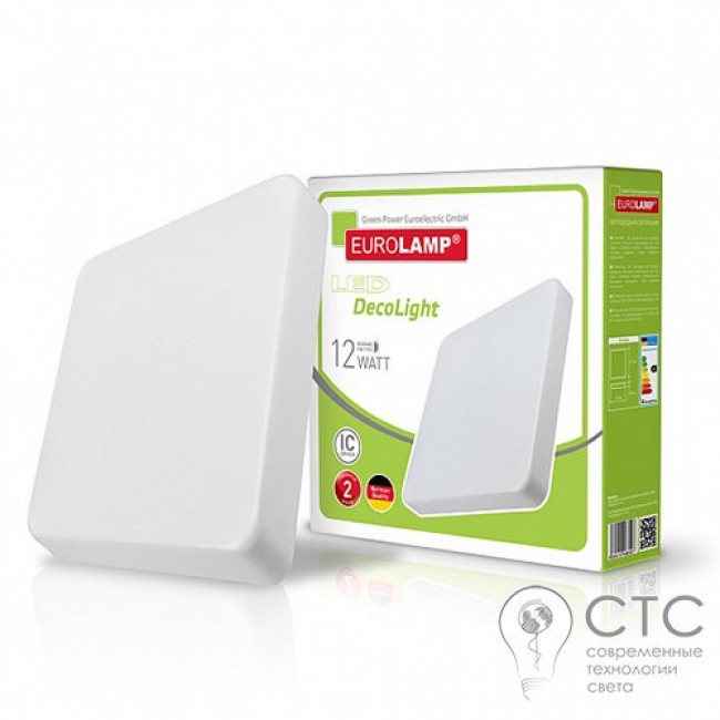 Светодиодный светильник EUROLAMP Decolight 12W 4000K квадрат