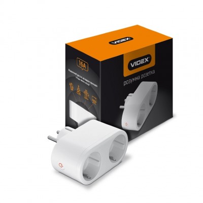 Умная розетка Videx 2 слота WiFi Умная розетка Videx 2 слота WiFi
