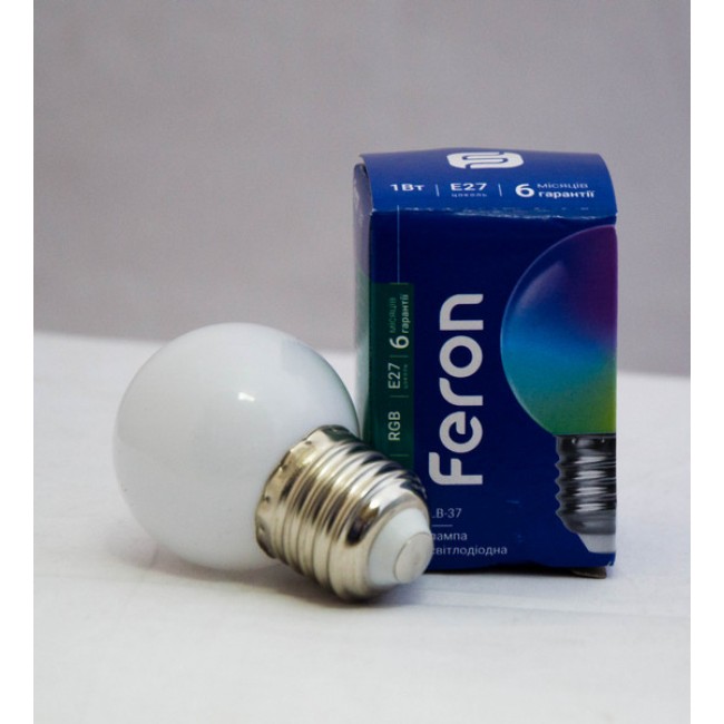 Светодиодная лампа Feron LB-37 1W E27 RGB 
