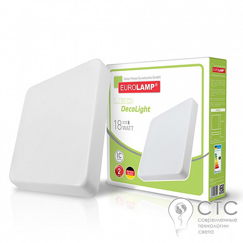 Светодиодный светильник EUROLAMP Decolight 18W 4000K квадрат - фото 2