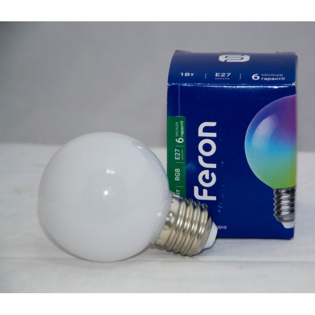 Светодиодная лампа Feron LB-378 1W E27  RGB