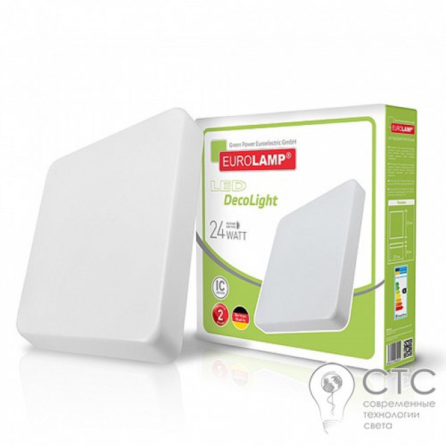 Светодиодный светильник EUROLAMP Decolight 24W 4000K квадрат