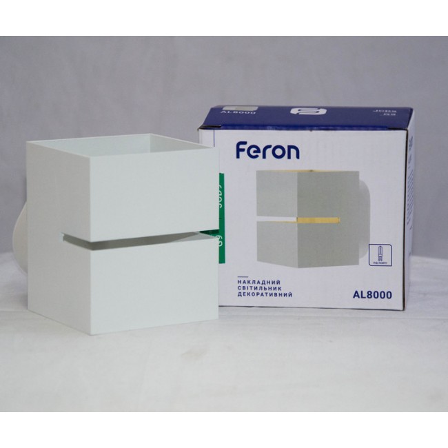 Настенный светильник Feron AL8000 G9 квадрат белый