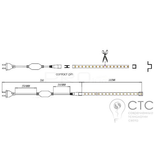 Світлодіодна LED стрічка Prolum SMD2835-60шт/м IP68 (всі кольори) - фото 11
