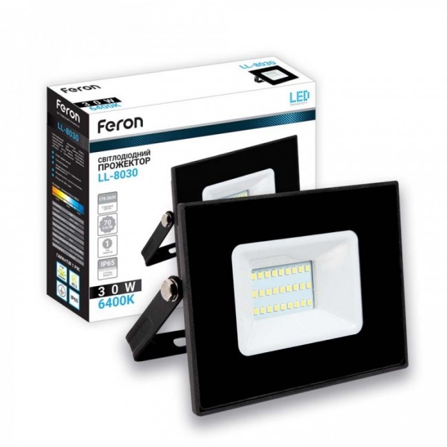 Светодиодный прожектор Feron LL-8030 30W 6400K