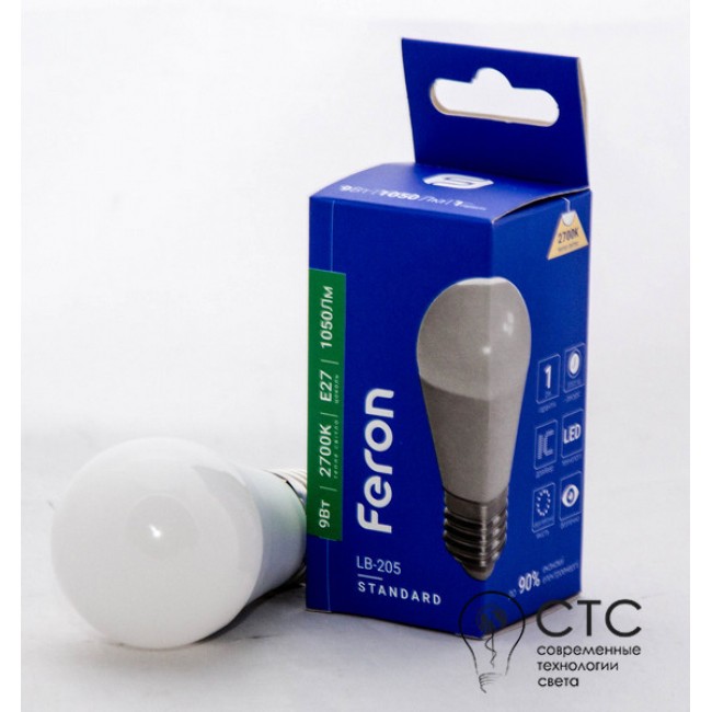 Светодиодная лампа Feron LB-205 9W E27 2700K 