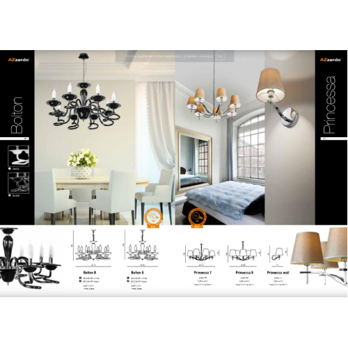 Люстра Azzardo Princessa 5 (2286-5P) - фото 3